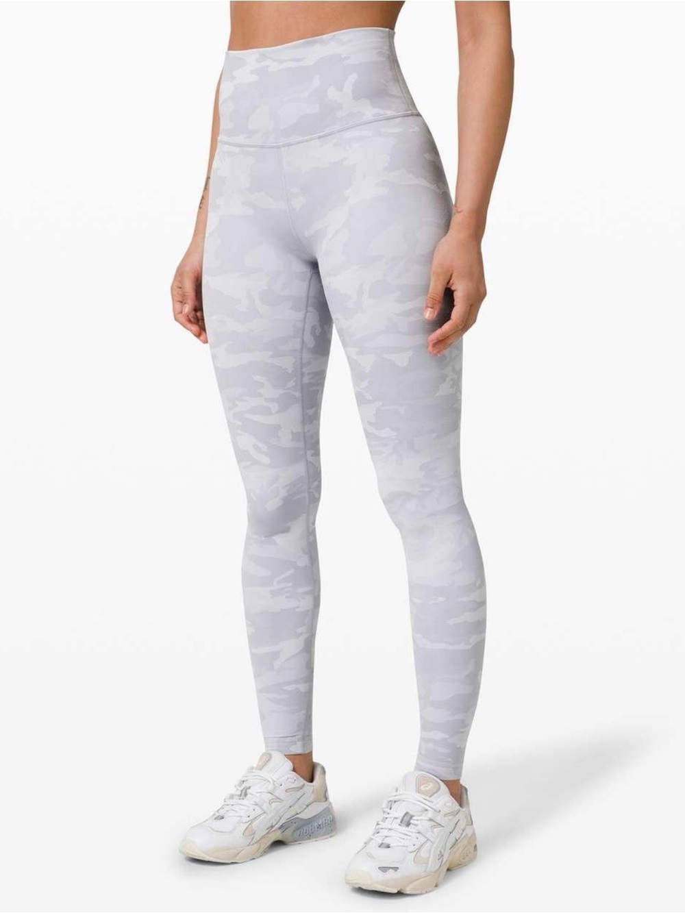 Lululemon Align High Rise Leggings Gray White Camo Size 8